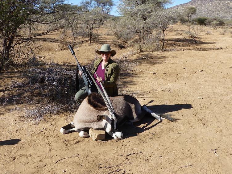 Oryx mit Frau